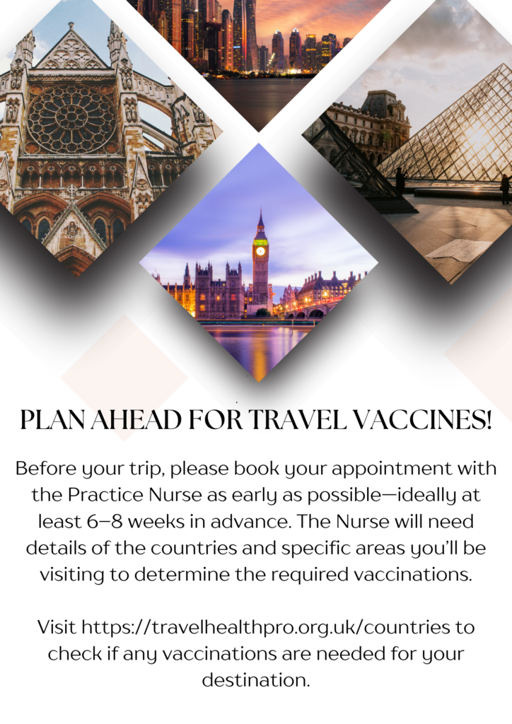 Plan ahead for travel vaccines